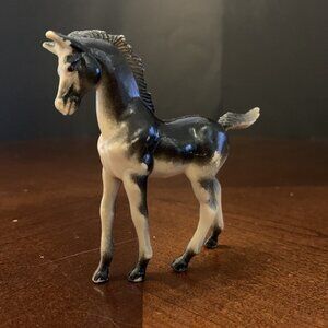 Vintage 1975 Imperial Toy Horse Figure - 3.5” Tall - Black Hard Rubber